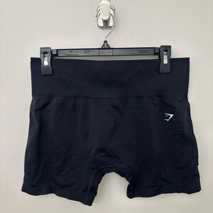 Gymshark 🦈 Black High-Rise Athletic Shorts EVERYDAY SEAMLESS SHORTS Size L